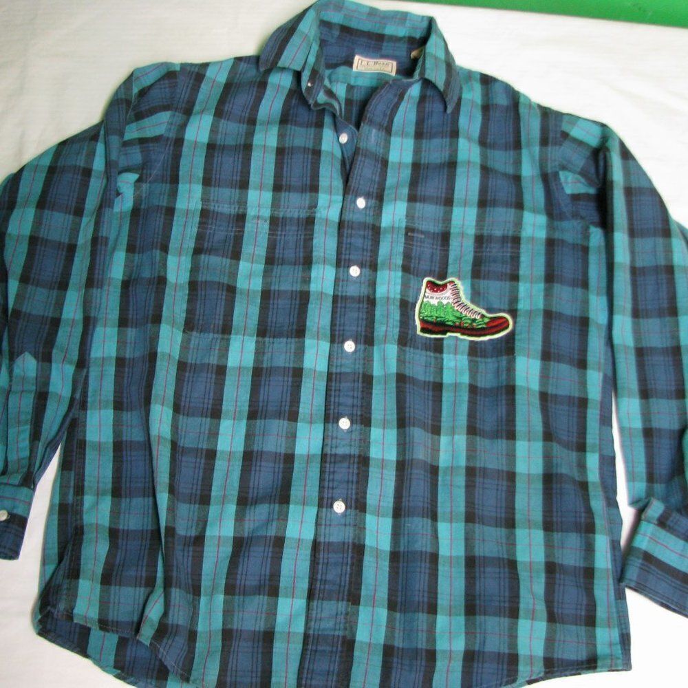Vintage L.L. Bean Flannel Button-Down Shirt